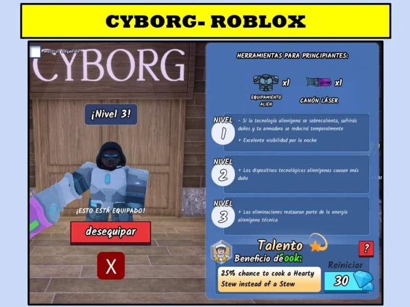 Clase Cyborg en 99 noches