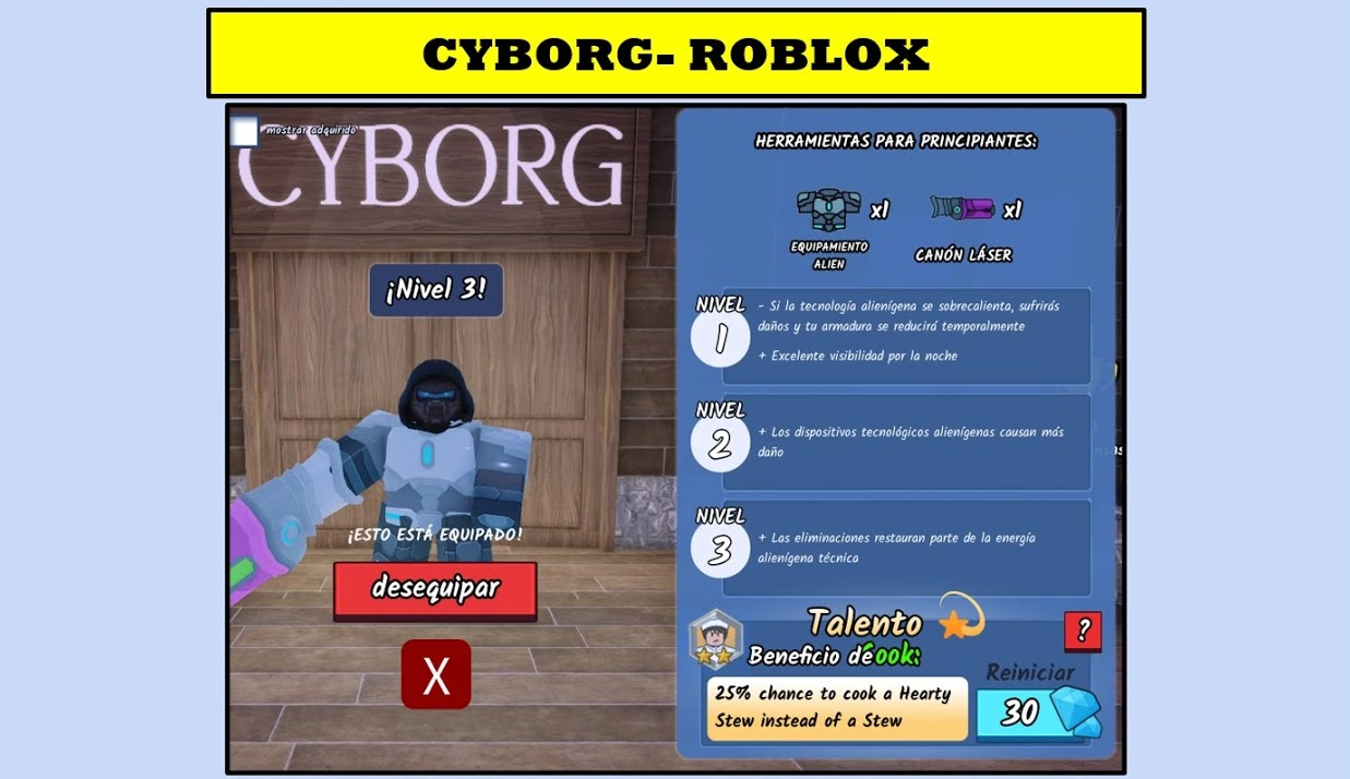Clase Cyborg en 99 noches